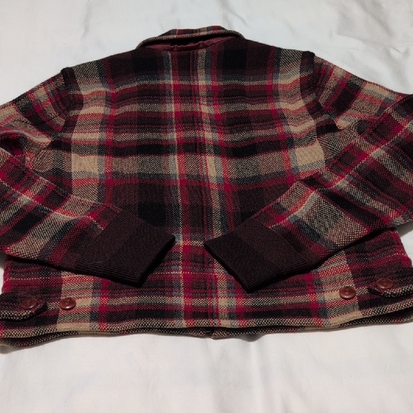 Ralph Lauren Double RL Tartan Cardigan - Red and Tan - Picture 12 of 13